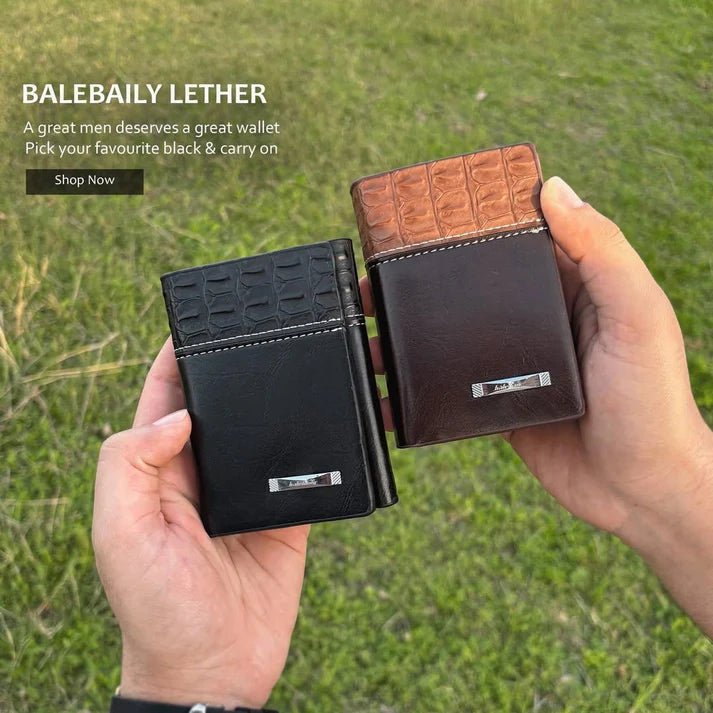 Balebaily Crocodile PU Leather Wallet
