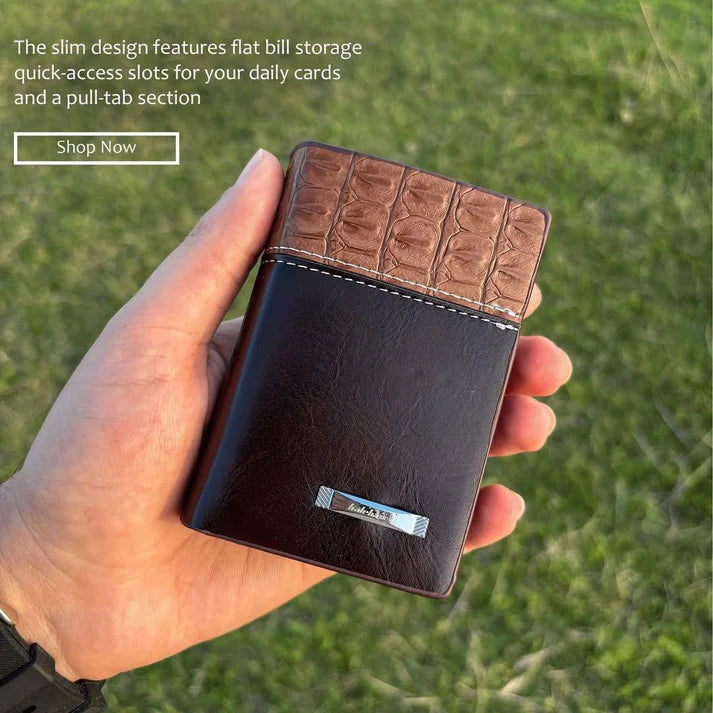 Balebaily Crocodile PU Leather Wallet
